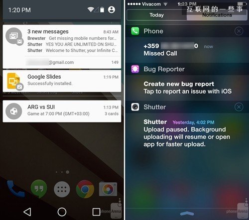 Android L對比iOS 8 誰抄了誰?,互聯(lián)網(wǎng)的一些事