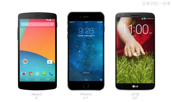 4.7吋iPhone6與主流手機們的對比,互聯(lián)網(wǎng)的一些事