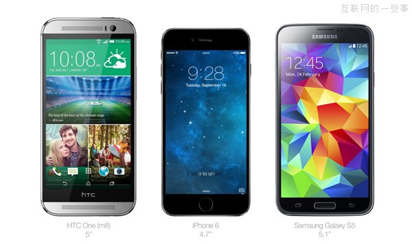 4.7吋iPhone6與主流手機們的對比,互聯(lián)網(wǎng)的一些事