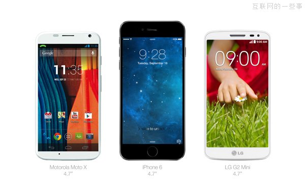 4.7吋iPhone6與主流手機們的對比,互聯(lián)網(wǎng)的一些事