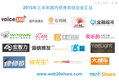 優(yōu)秀項(xiàng)目推薦：2013年上半年國(guó)內(nèi)優(yōu)秀初創(chuàng)企業(yè)匯總,互聯(lián)網(wǎng)的一些事