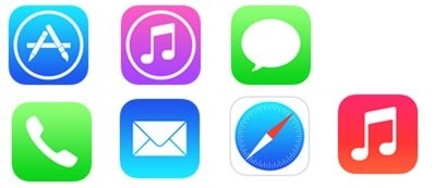 前蘋果icon設計師對iOS 7圖標進行的改造,互聯網的一些事