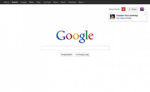 Google頁面將顯示Google+好友生日提醒,互聯(lián)網(wǎng)的一些事