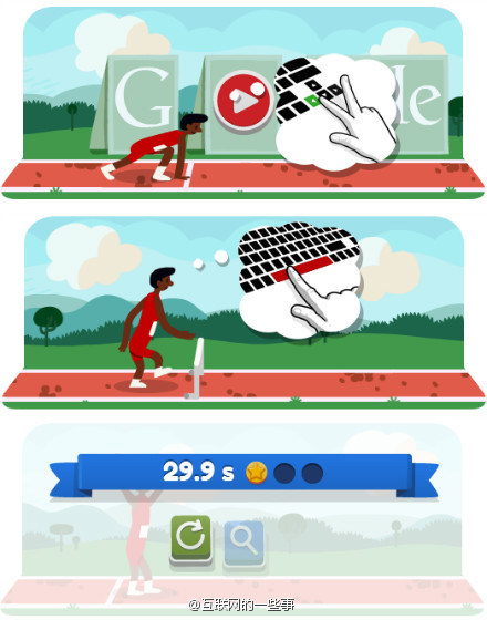 Google推出倫敦奧運Doodle：跨欄,互聯(lián)網(wǎng)的一些事