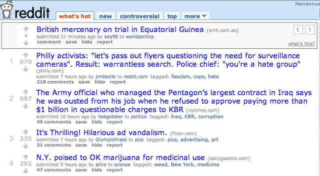 基于用戶投票的排名算法（二）：Reddit,互聯(lián)網(wǎng)的一些事