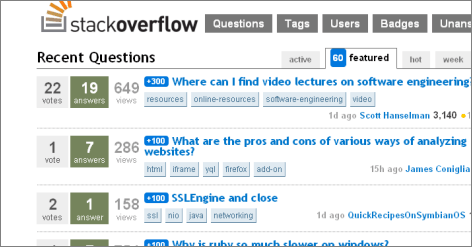 基于用戶投票的排名算法（三）：Stack Overflow,互聯(lián)網(wǎng)的一些事