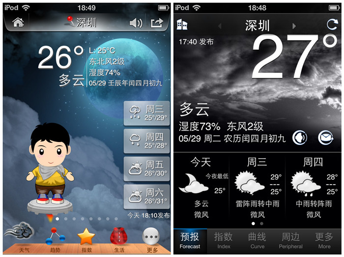 天氣應用評測：墨跡天氣VS天氣通,互聯(lián)網(wǎng)的一些事