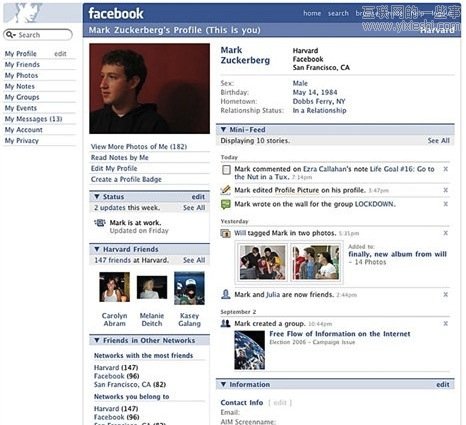 Facebook用戶主頁(yè)七年間的演化史,互聯(lián)網(wǎng)的一些事