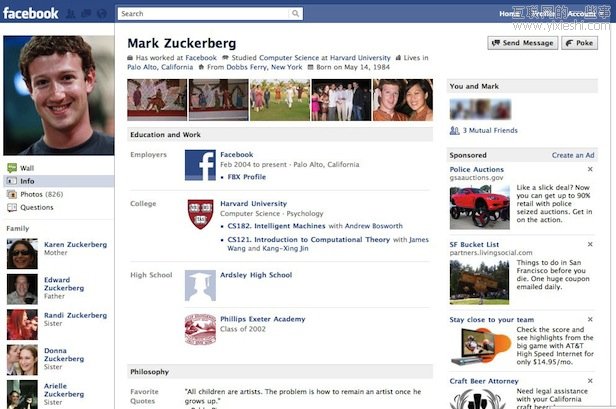 Facebook用戶主頁(yè)七年間的演化史,互聯(lián)網(wǎng)的一些事