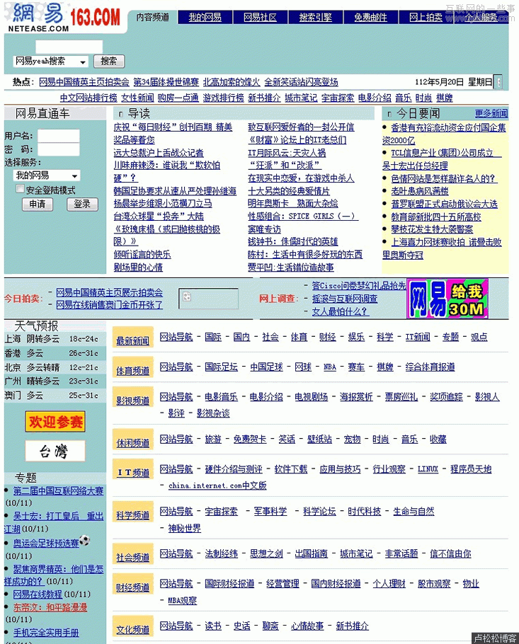 從網(wǎng)易首頁變化看互聯(lián)網(wǎng)15年變化,互聯(lián)網(wǎng)的一些事