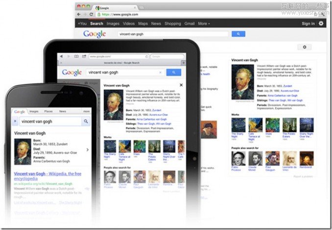 Google正式發(fā)布搜索頁面的新功能——知識圖譜,互聯(lián)網(wǎng)的一些事