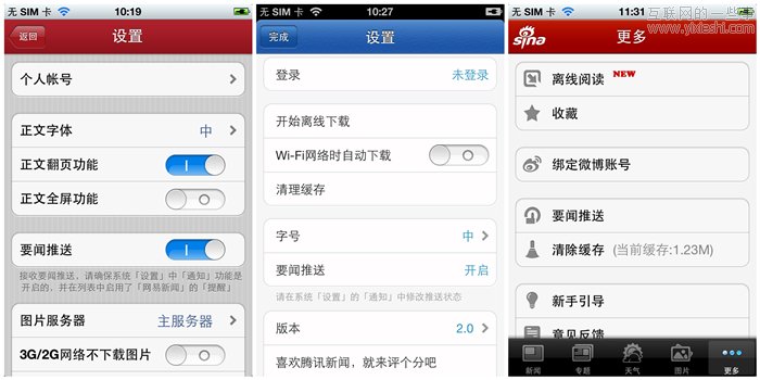 網(wǎng)易、騰訊、新浪手機(jī)新聞客戶端橫向?qū)Ρ仍u(píng)測(cè),互聯(lián)網(wǎng)的一些事