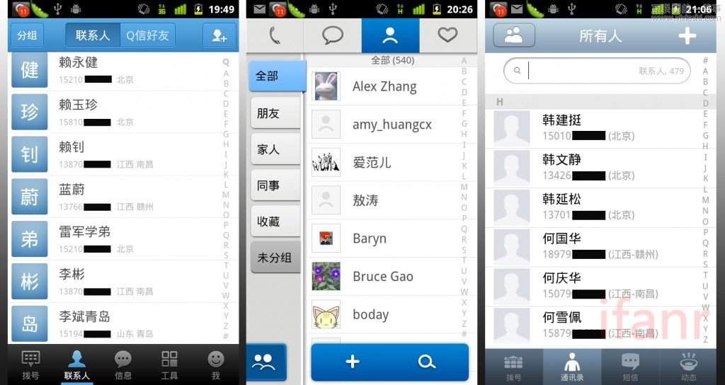 通訊錄橫向評測：QQ通訊錄、友錄通訊錄、火種通訊錄,互聯(lián)網(wǎng)的一些事