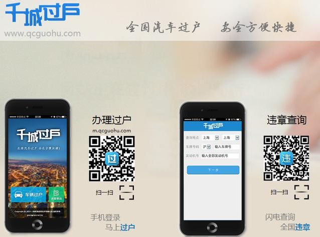 車手續(xù)O2O模式服務(wù)平臺——千城過戶